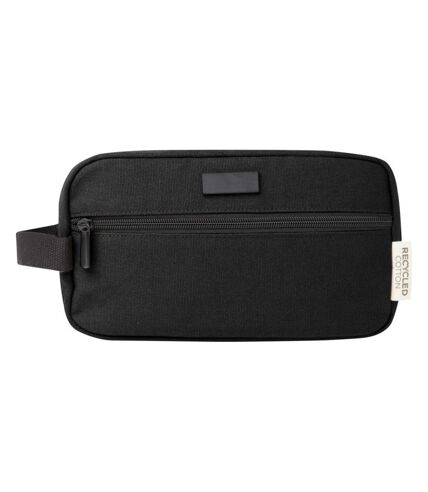 Joey Canvas Recycled 0.9gal Toiletry Bag (Solid Black) (One Size) - UTPF4150