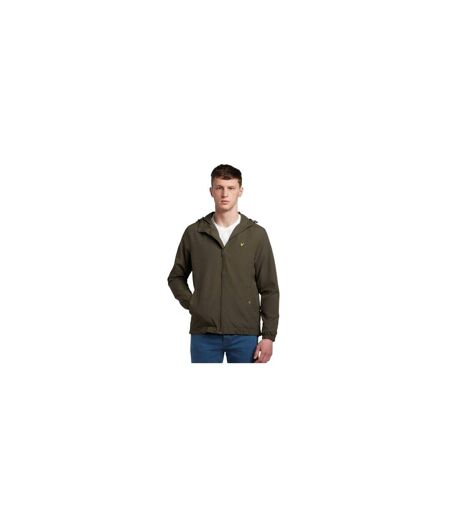 Veste Unie À Capuche Homme Kaki Foncé Lyle & Scott