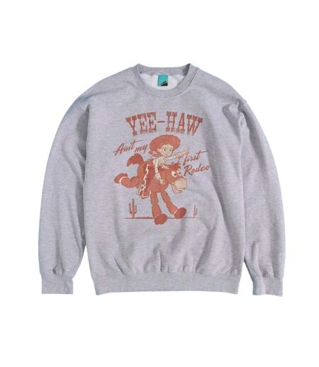 Sweat Motif Jessie Motif/style Chiné Yee-haw Adulte Gris Chiné Toy Story