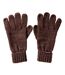Gants D'hiver Unis À Revers Côtelés Multimix Femme Bordeaux Foncé Regatta-1