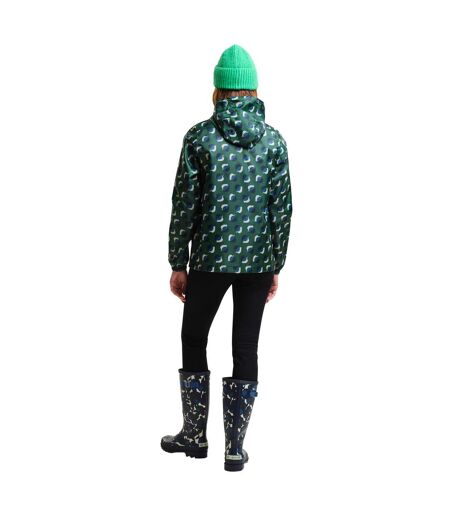 Regatta Womens/Ladies Orla Kiely Pack-It Leaf Print Waterproof Jacket (Shadow Elm Emerald) - UTRG9192