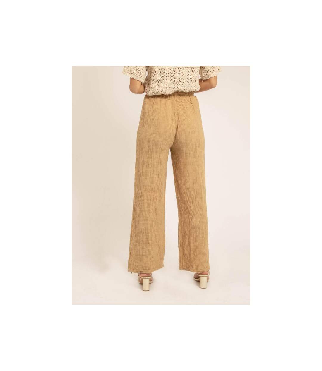 Pantalon fluide gaze de coton EBERTINE - Dona X Lisa-2