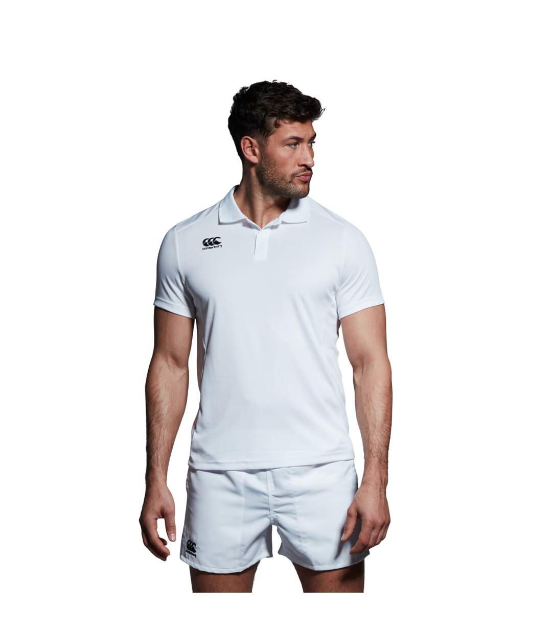 Mens Club Dry Polo Shirt White Canterbury-1
