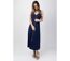 Robe longue VALENTINE bleu marine Coton Du Monde-2