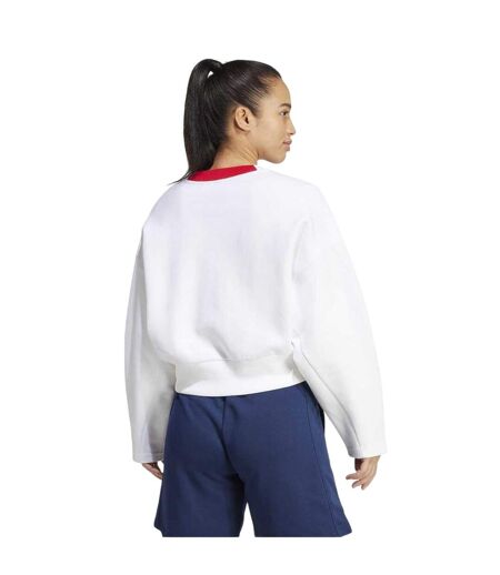 Womens/ladies Poland Drop Shoulder Boxy Sweatshirt White Adidas