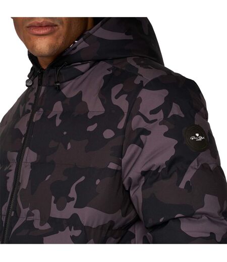 Mens emerton camo jacket black Born Rich