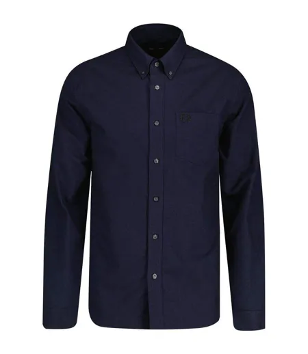 Chemise Manches Longues Homme Bleu Marine Français Fred Perry