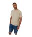Mens Chest Pocket Regular T-shirt Stone Threadbare-2