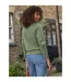 Womens/ladies Floral Embroidered Jumper Green WoolOvers-2