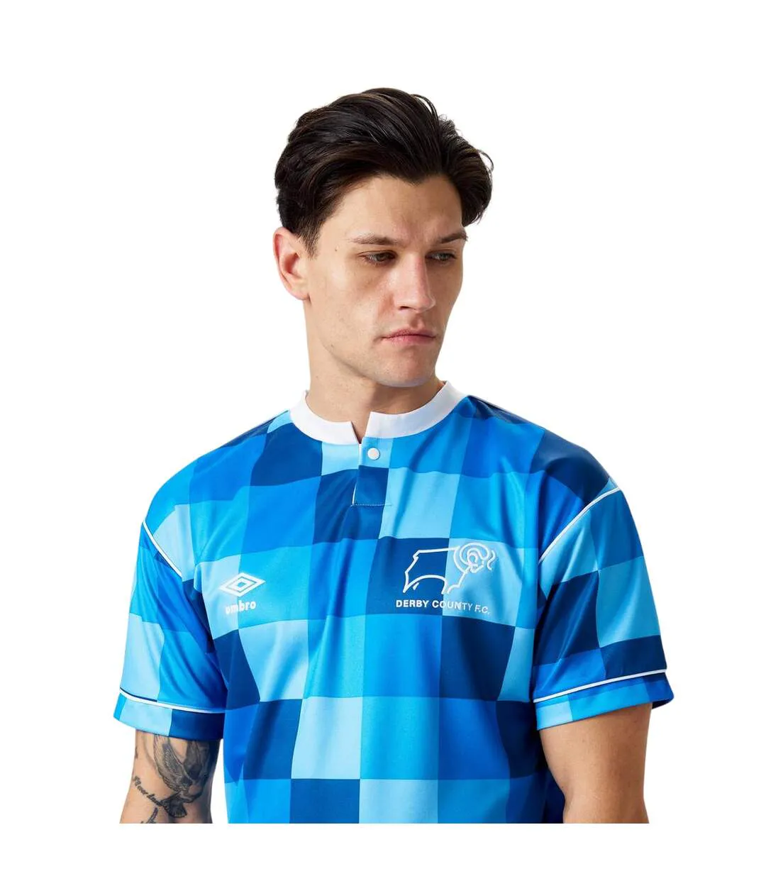 Maillot De Foot Motif/style Derby County Fc Homme Bleu Umbro-4