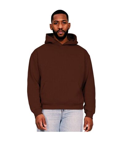 Casual Classics Mens Boxy Ringspun Cotton Oversized Hoodie (Chocolate)