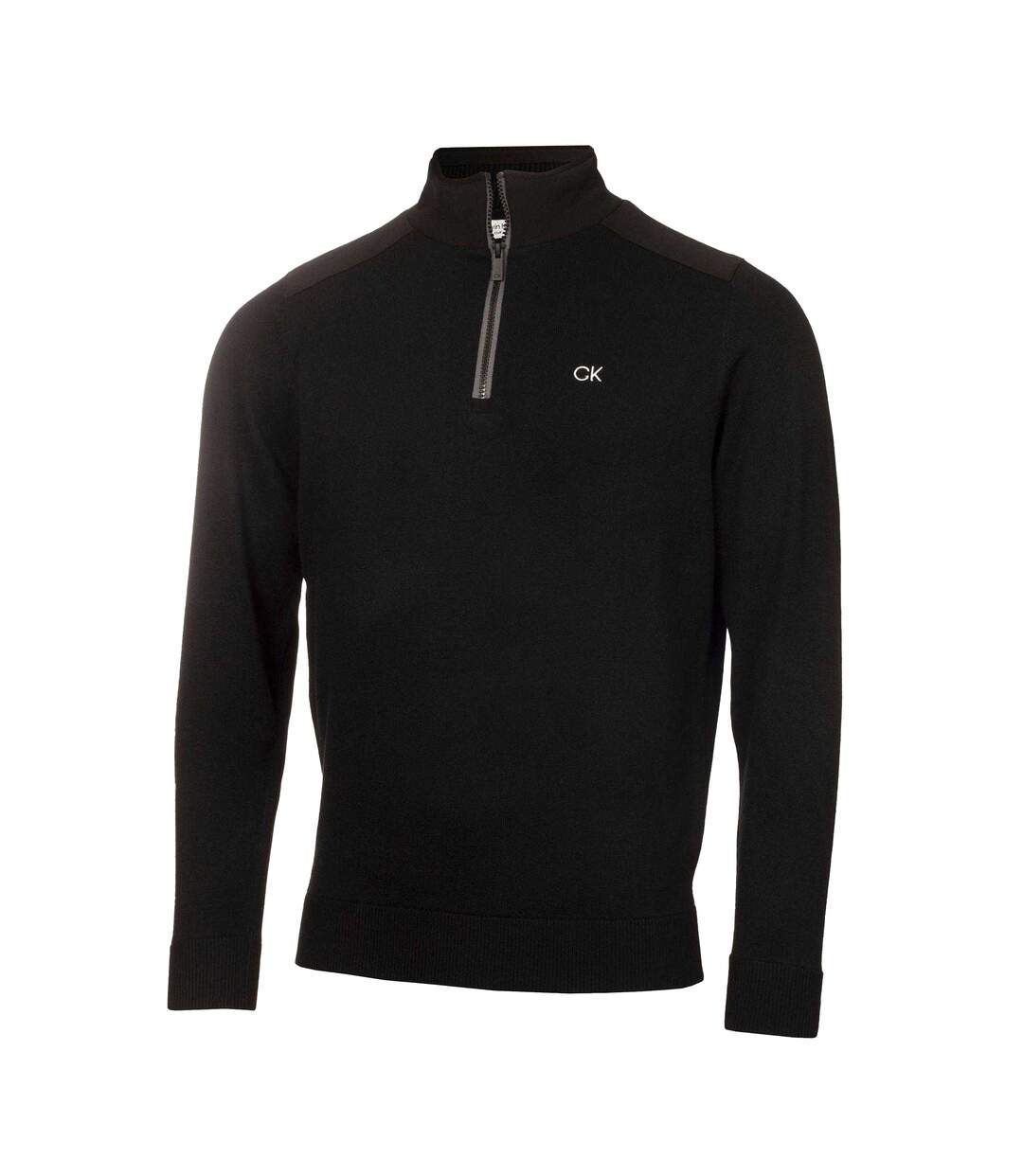 Sweat Manches Raglan Motif/style Logo Brodé Homme Noir Calvin Klein-1