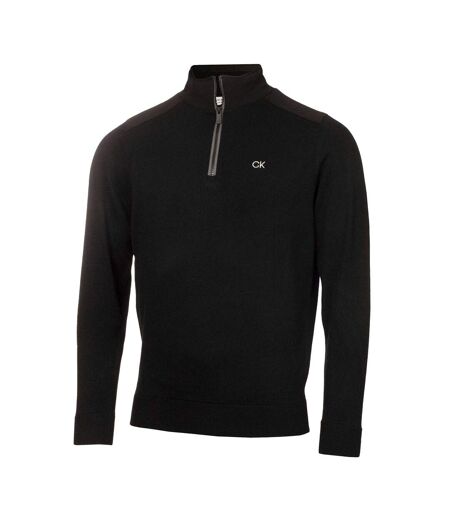 Sweat Manches Raglan Motif/style Logo Brodé Homme Noir Calvin Klein