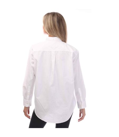 Womens/ladies Luxury Poplin Relaxed Fit Shirt White Gant