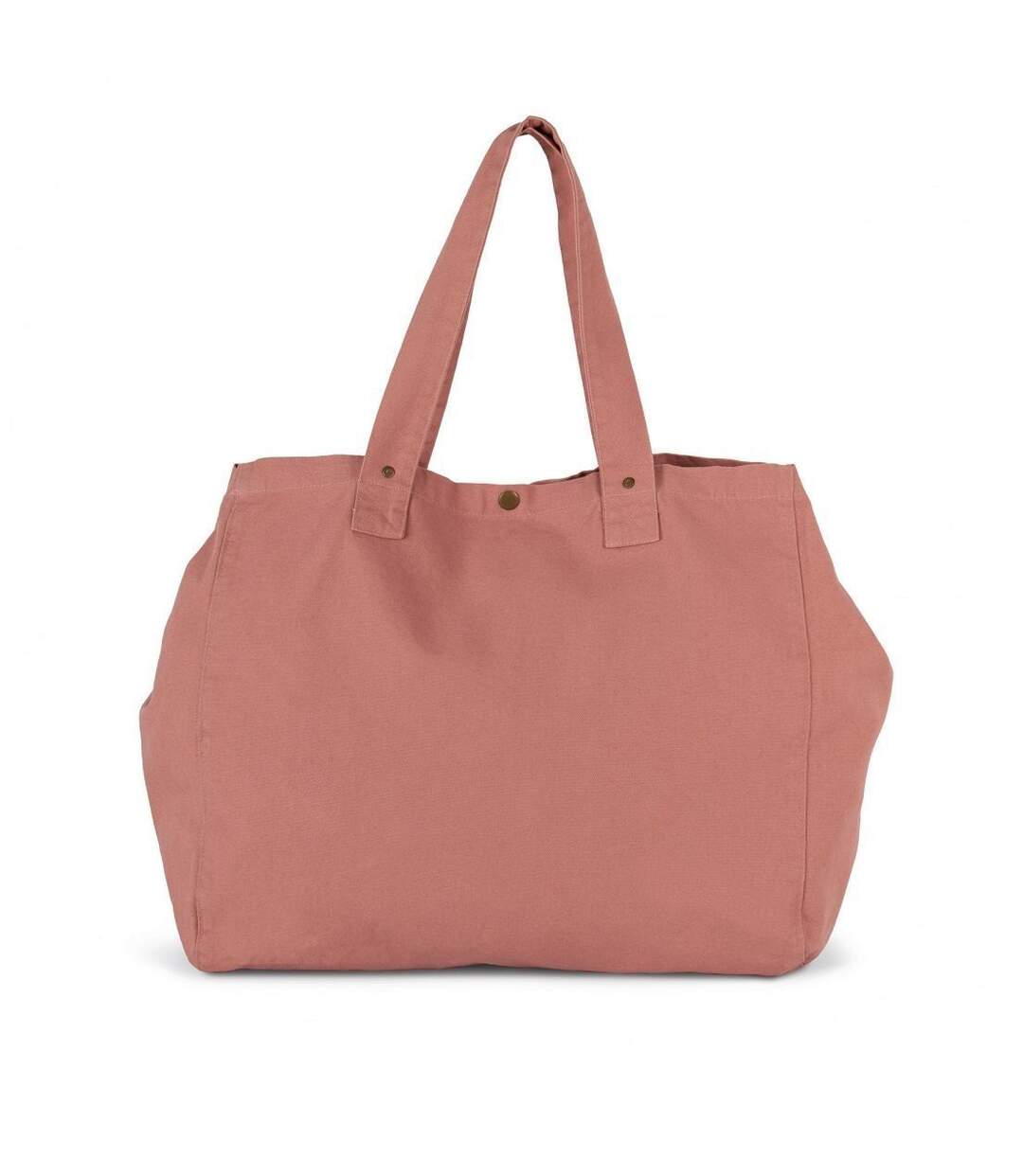 Sac shopping en coton délavé - KI3208 - rose ochre-1