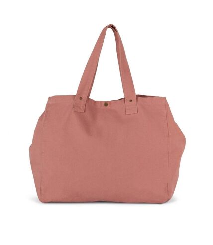 Sac shopping en coton délavé - KI3208 - rose ochre