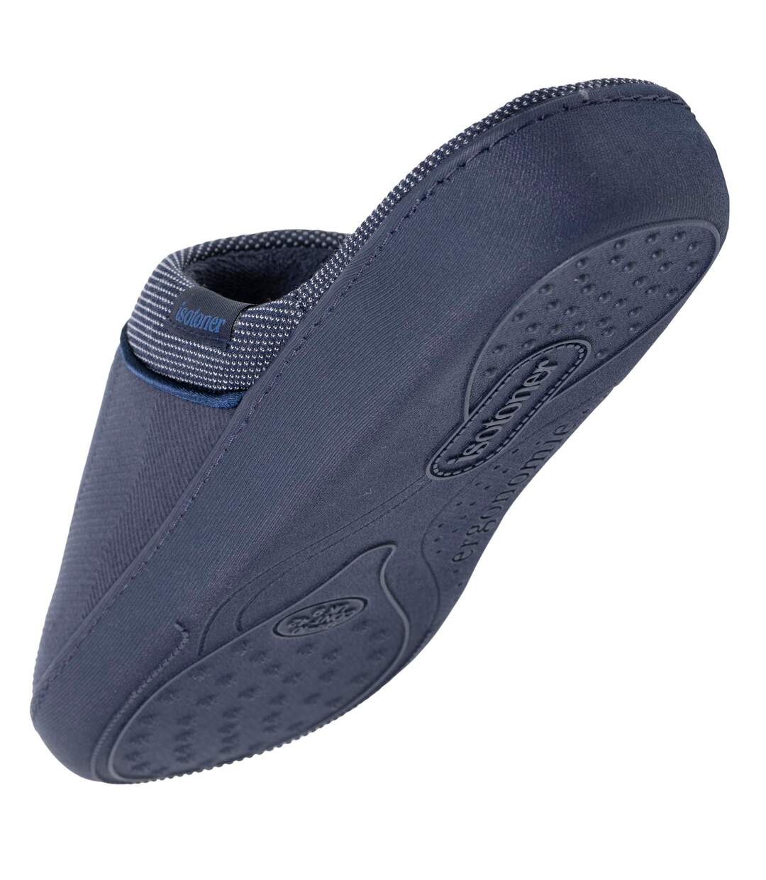 Isotoner Chaussons Mules homme velours ultra doux, semelle ergonomique soutien plantaire, mousse à mémoire forme-5