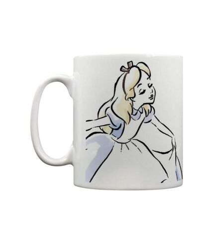 Alice In Wonderland - Mug TEATIME WITH (Blanc / Bleu clair / Jaune) (Taille unique) - UTPM1814
