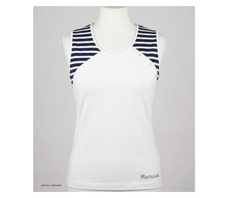 Tee-shirt sans manches TF192E Mode Directe : Le débardeur 100% coton au style marin chic