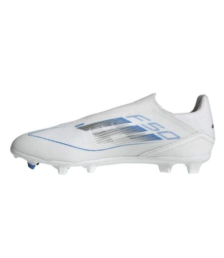 Chaussures De Foot Pour Terrain Ferme League Adulte Blanc Bleu Adidas