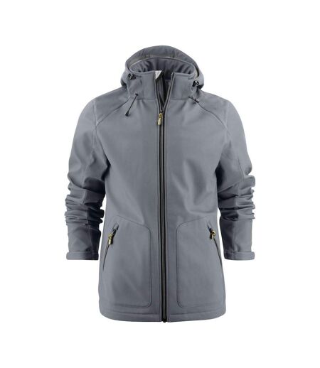 Mens Karting Soft Shell Jacket Steel Grey Printer