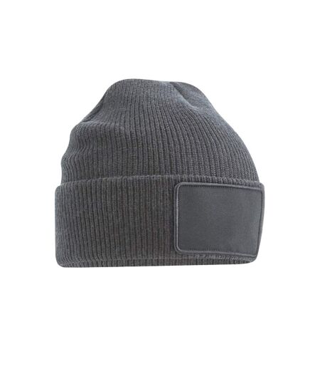 Beechfield Thinsulate Removable Patch Beanie (Graphite Grey) - UTBC4996
