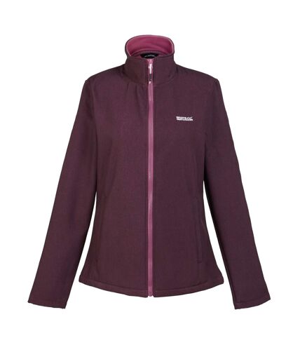 Womens/ladies connie v softshell walking jacket deep plum marl Regatta