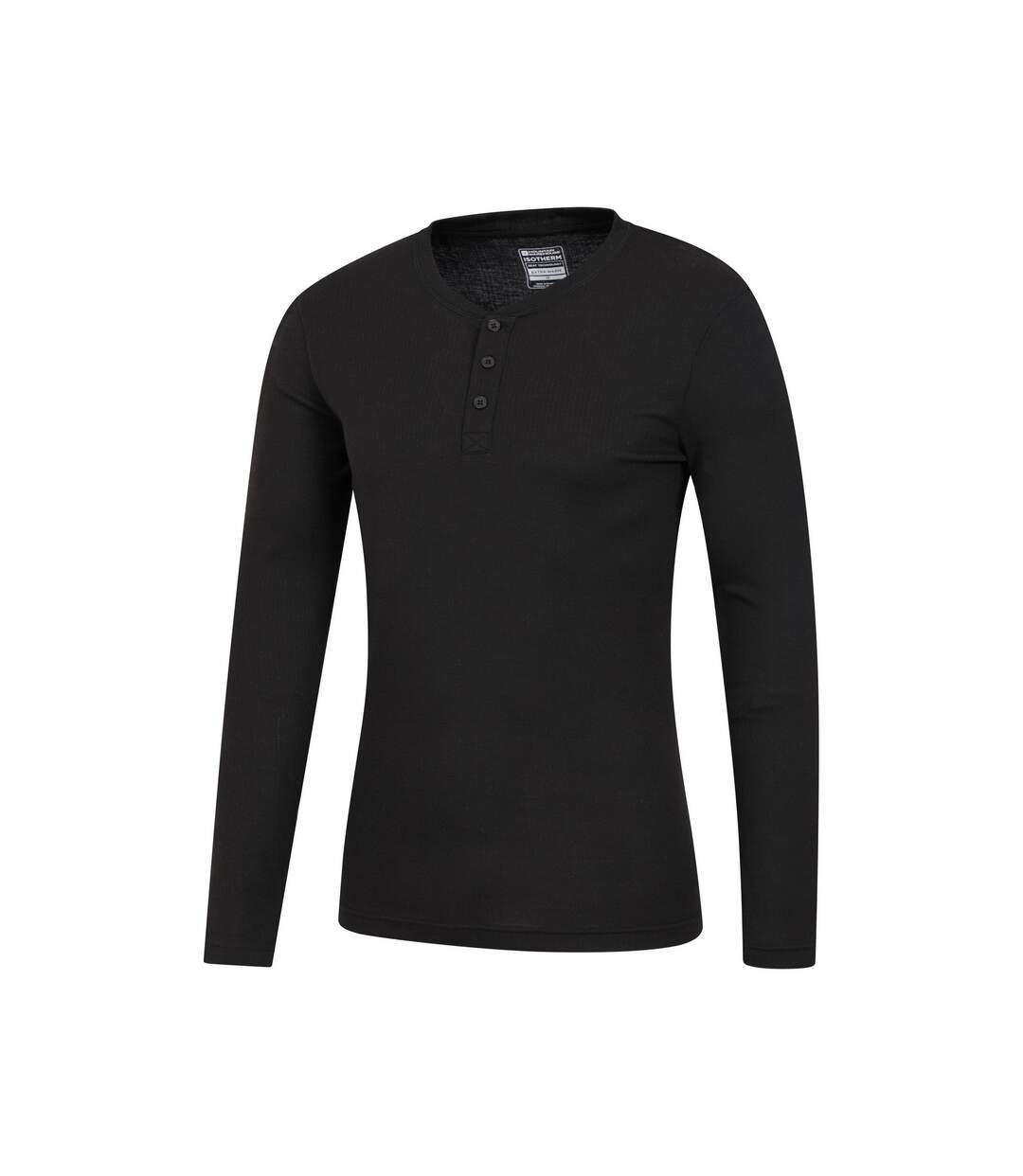 Mens talus henley thermal top black Mountain Warehouse