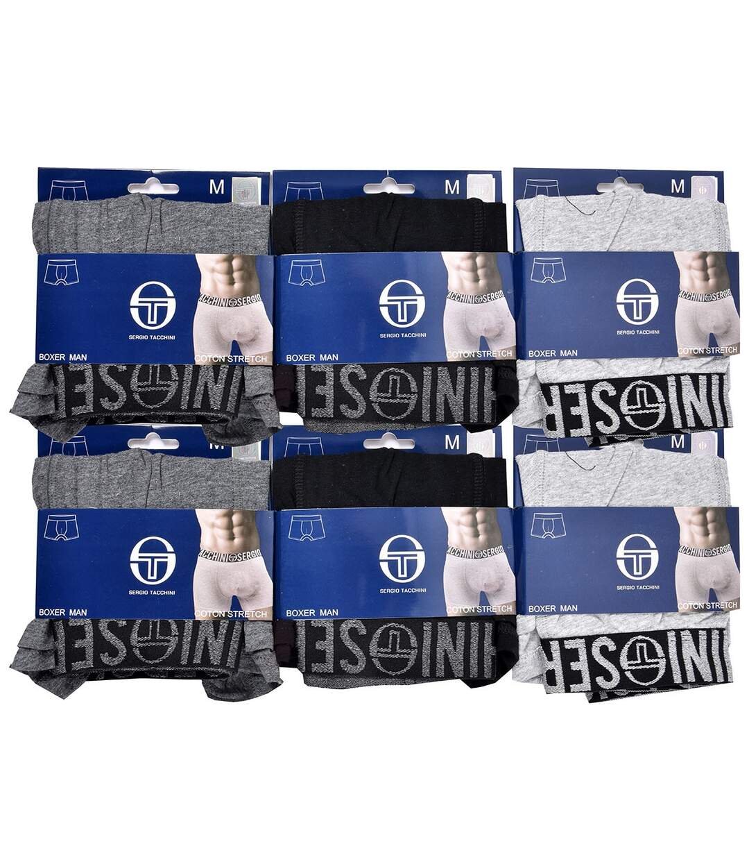 Boxer Homme SERGIO TACCHINI Lot de 6 Pack de 6 Boxers 5413