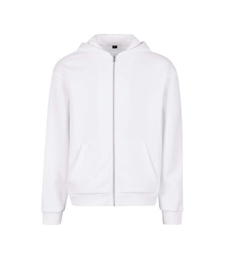 Sweat À Capuche À Fermeture Éclair Pour Hommes Blanc Build Your Brand