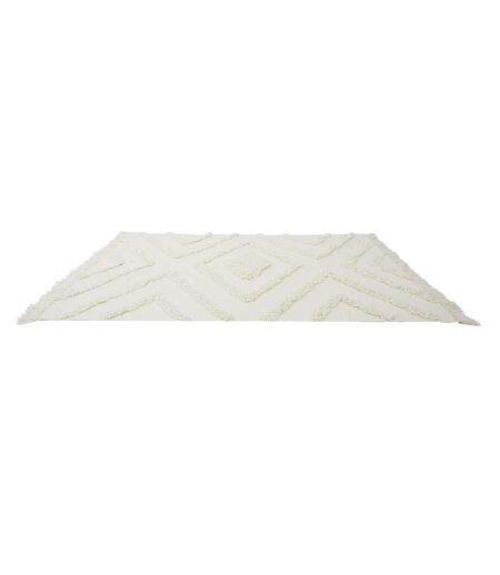 Tapis Déco Tufté Ethnique 120x170cm Écru
