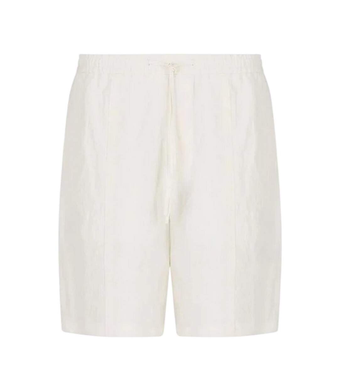 Mens Linen Plain Shorts White Emporio Armani EA7-2