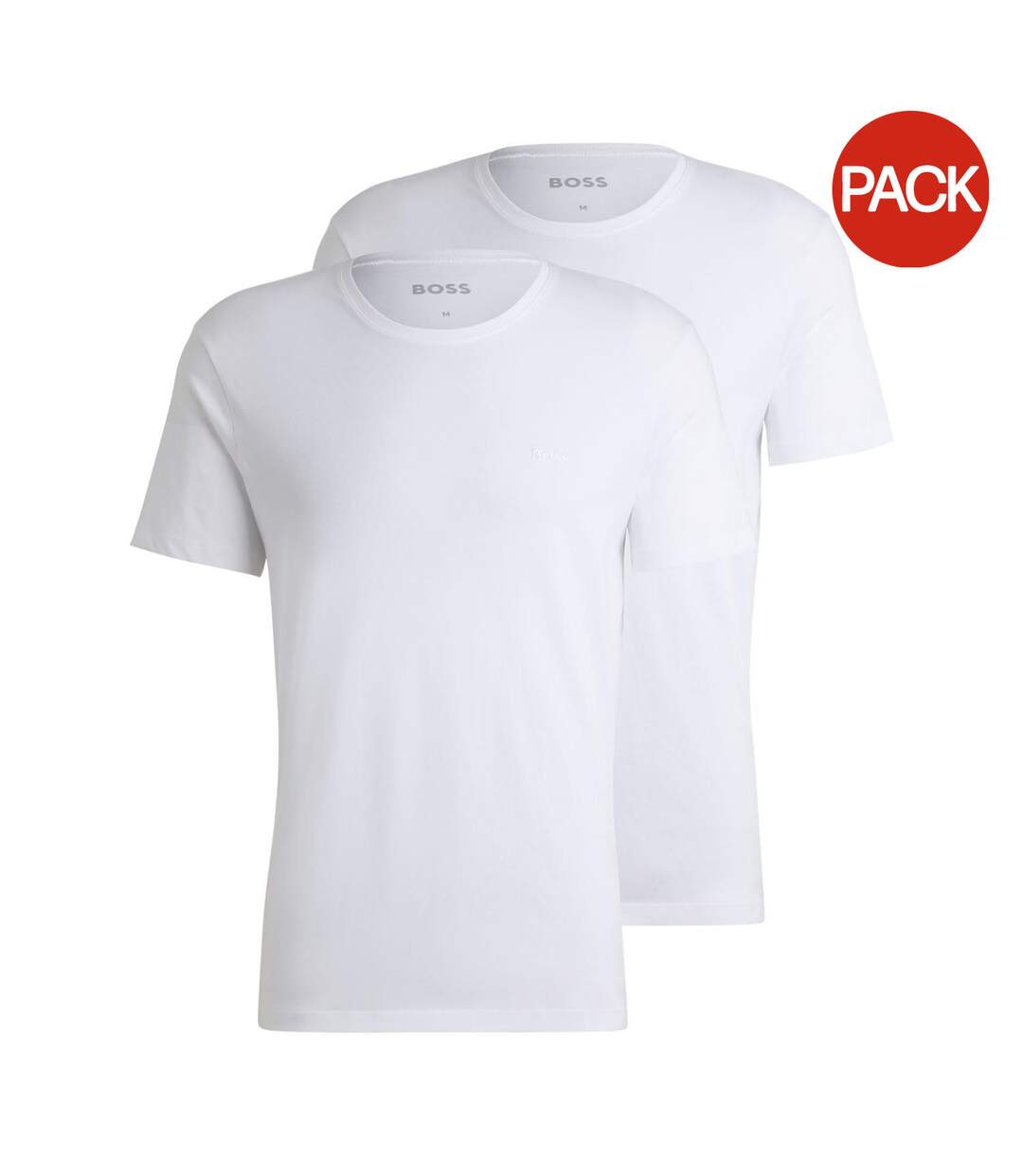 Pack Of 2  Mens Comfort T-shirt  White Boss-1
