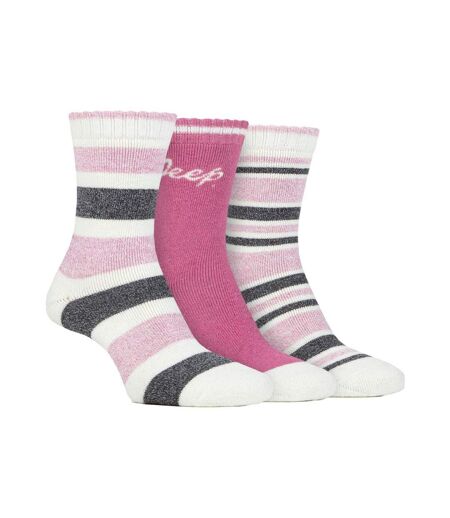 3 Pack Ladies Performance Boot Socks | Women's Ribbed Cushioned Comfort Socks