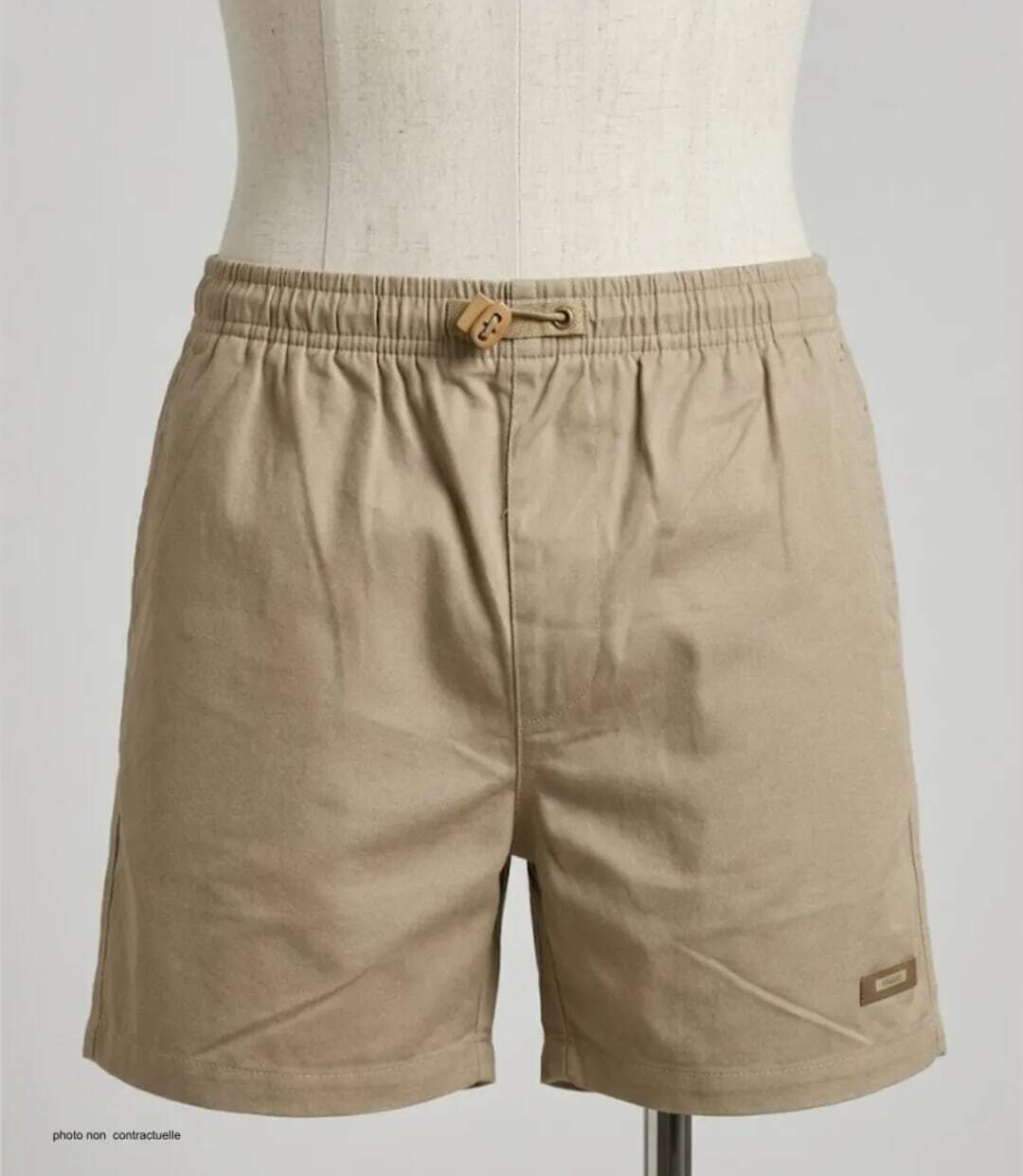Short homme MAYFLOWER 710117U003 lierre beige : le bermuda 3 poches robuste en polycoton-3