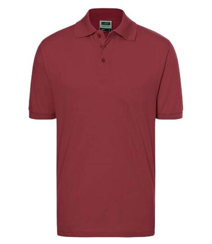 Polo manches courtes - Homme - JN070C - rouge bordeaux