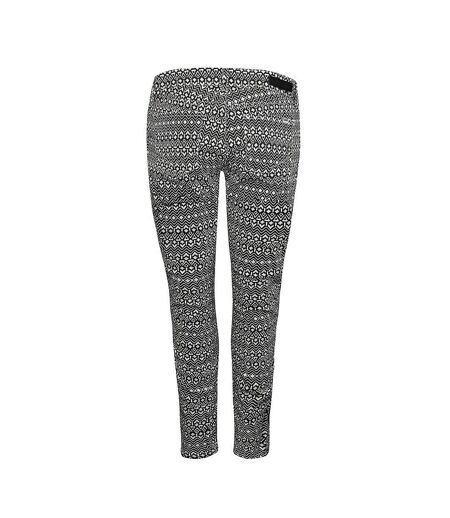 Jean skinny blanc/noir femme vans moto