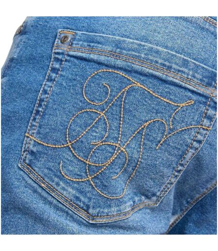 Mens Roke Skinny Jeans Washed Blue SikSilk