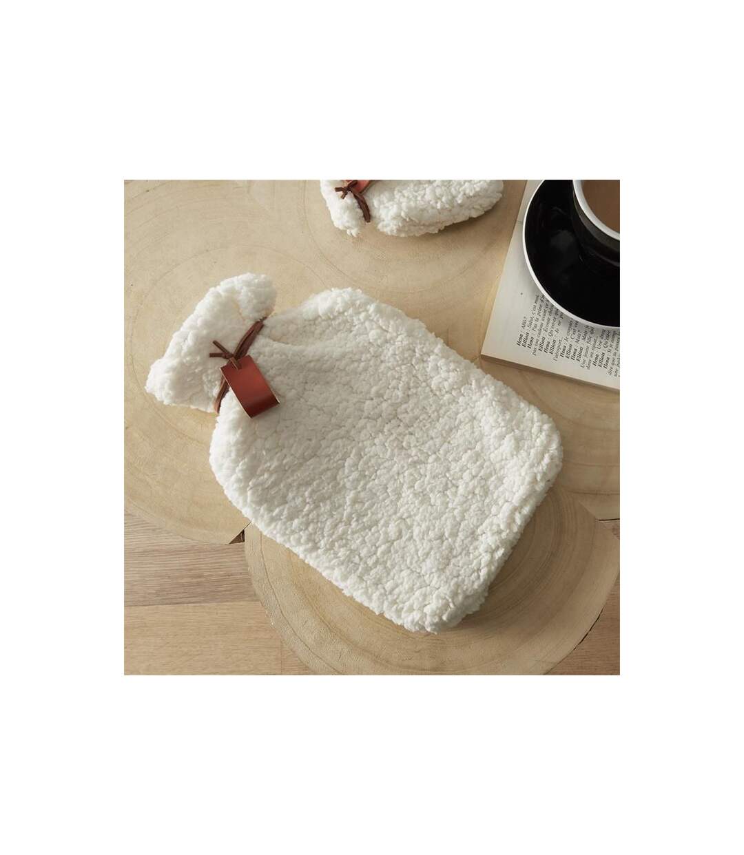 Bouillotte Cocooning Sherpa 1L Blanc-2