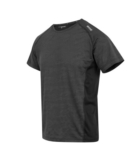 T-shirt Corballis Homme Gris Clair Noir Regatta