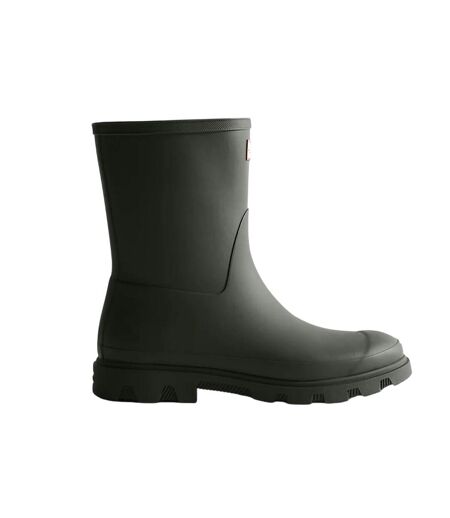 Mens downpour short wellington boots dark olive Hunter