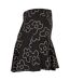 Womens/ladies Flower Mini Skort Black Urban Classics-3