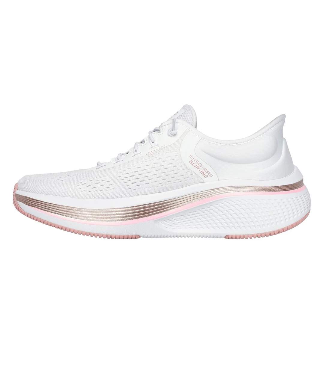 Womens/ladies Go Run Elevate 2.0 Banyan Trainers White Pink Skechers-2