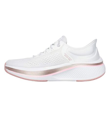 Womens/ladies Go Run Elevate 2.0 Banyan Trainers White Pink Skechers