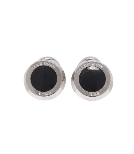 Mens Simony Polished Business Cufflinks One Size Black Boss