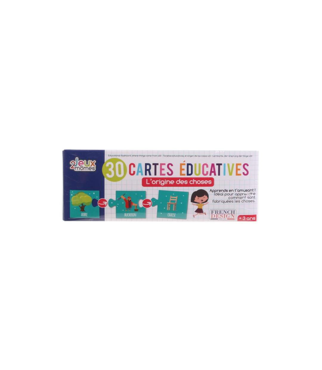 Jeu de 30 Cartes Educatives L'origine des Choses 7cm Multicolore-1