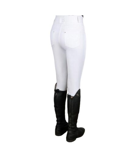 Womens/ladies Ledmore Diamante Breeches White Coldstream
