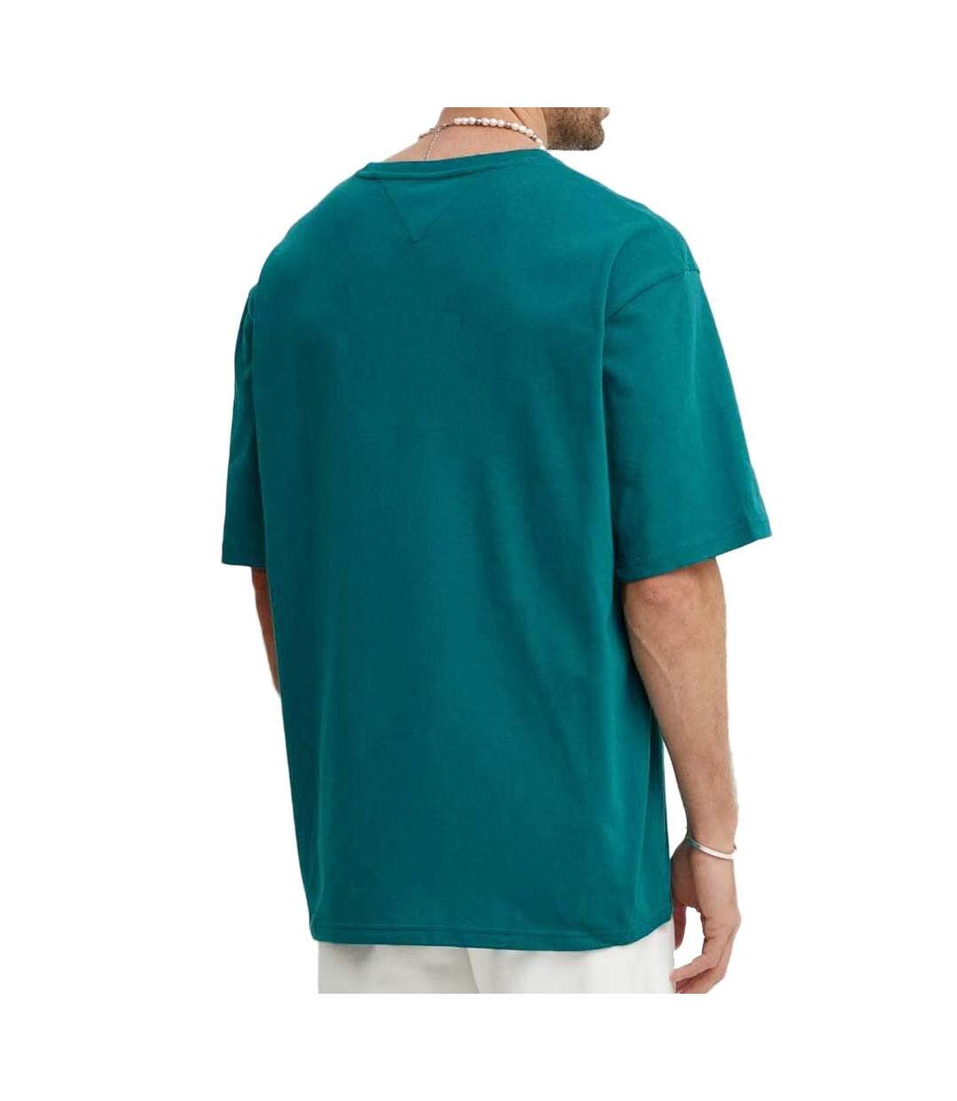 T-shirt bleu homme tommy hilfiger crest varsit-2
