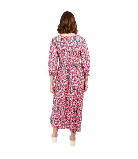 Womens/ladies Floral Maxi Dress Multicoloured Little Mistress