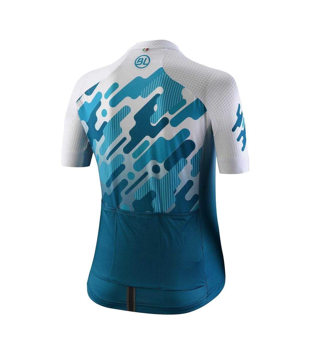 Maillot De Cyclisme Motif/style Logo Arya Femme Blanc Turquoise Vif Bicycle Line-2